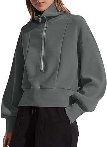 Pull-over zippé sportif pour femmes avec col montant Chic und Stil