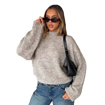 Dames pull en tricot douillet à coupe ample et à texture Chic und Stil