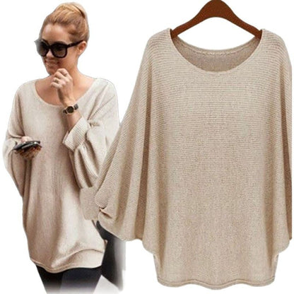 Pull oversized décontracté pour femmes avec un profond col rond Chic und Stil