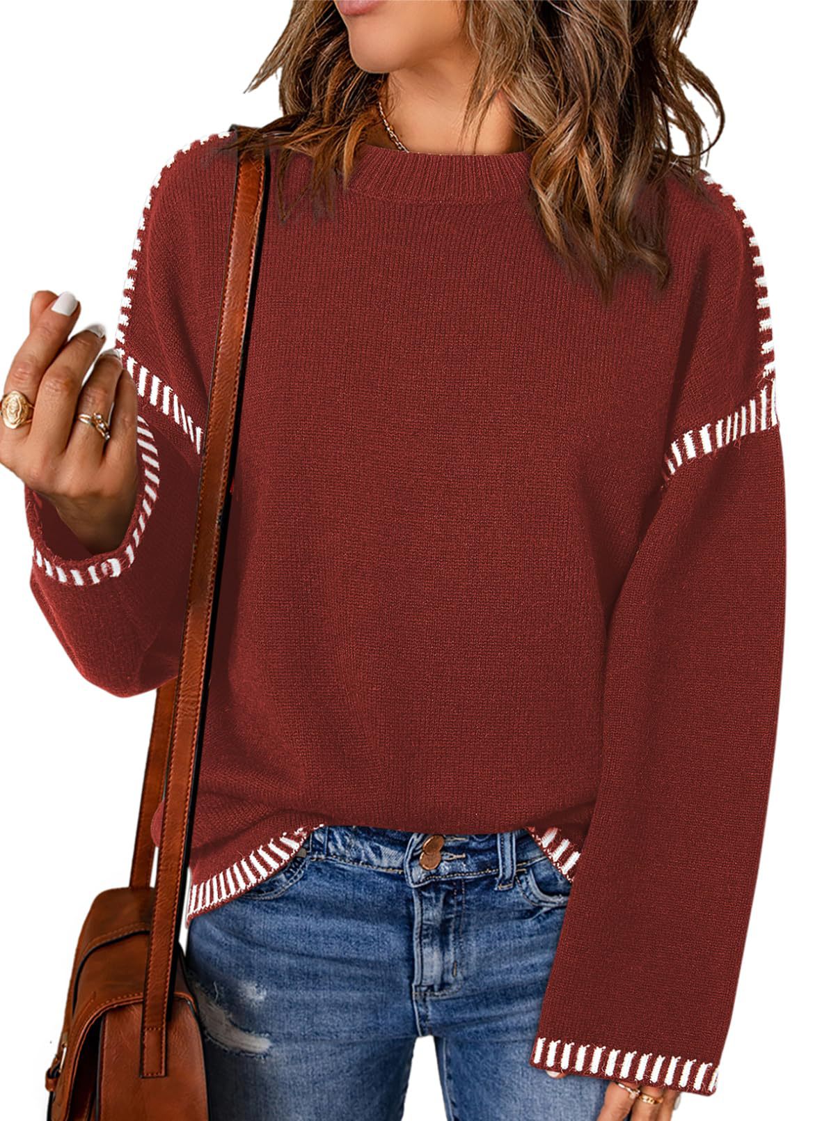 Pull décontracté pour dames avec accents rayés Chic und Stil