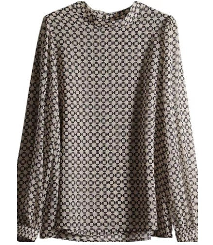 Dames élégante blouse à motifs géométriques Chic und Stil