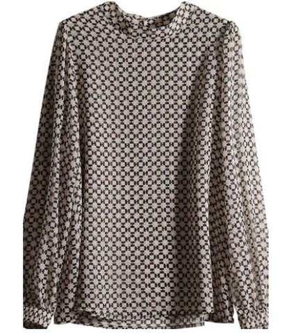 Dames élégante blouse à motifs géométriques Chic und Stil