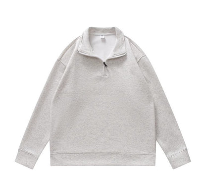 Chic und Stil women's fleece sports pullover with short zipper