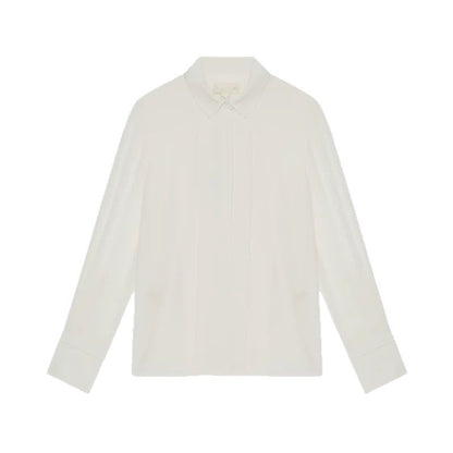 Blouse élégante plissée à boutons pour femmes Chic und Stil