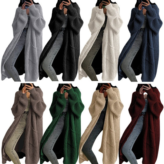 Cardigan long pour femmes avec une coupe décontractée et de grandes poches Chic und Stil