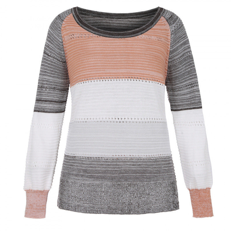 Pull en tricot léger à rayures pour femmes Chic und Stil