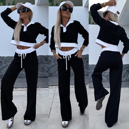 Casual set for women with a comfortable top and loose pants Chic und Stil