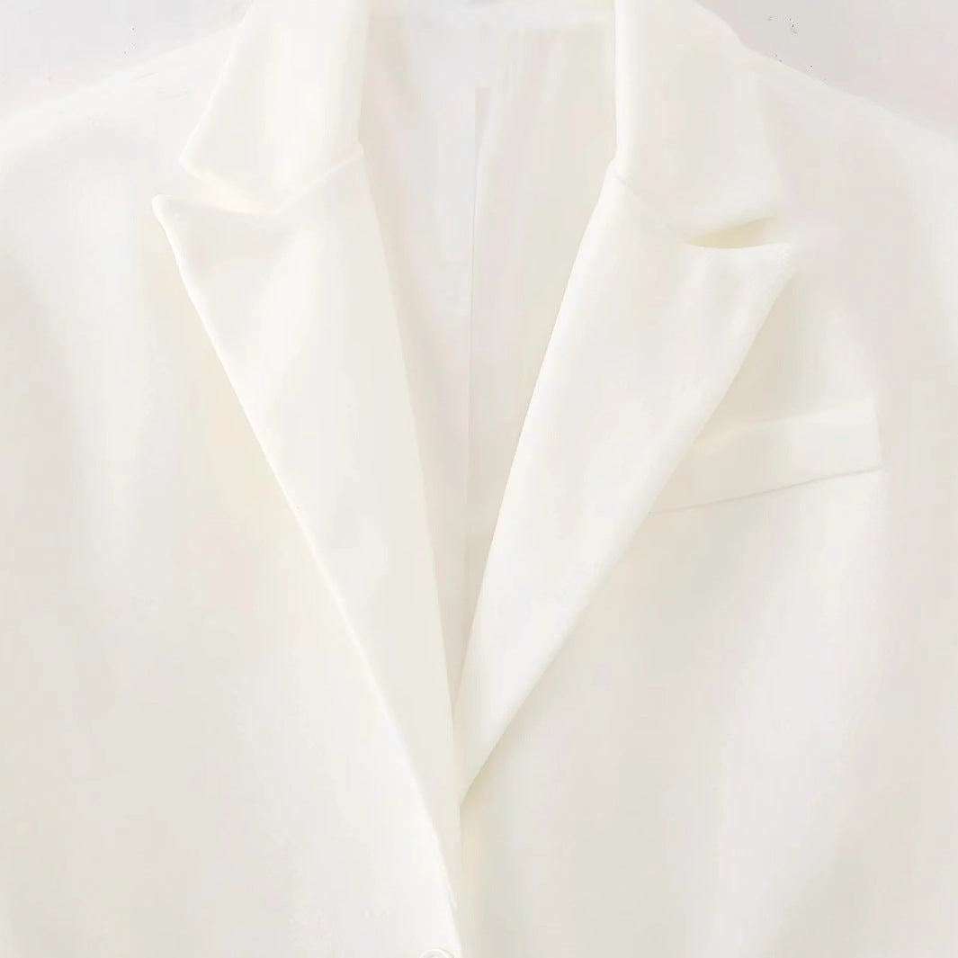 Dames élégante long manteau avec des détails frangés Chic und Stil