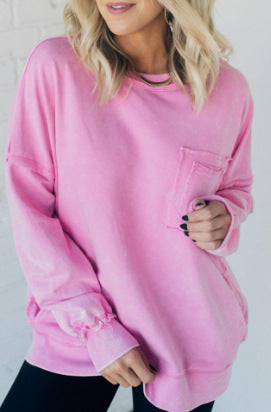 Women Oversized Comfortable Sweatshirt with Pockets Chic and Style