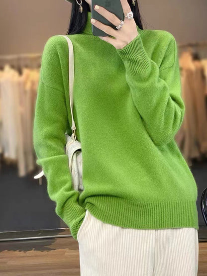 Casual turtleneck pullover for women in fine knit Chic und Stil