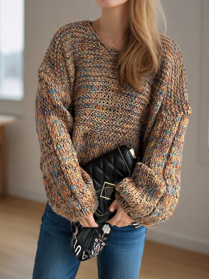 Pull en tricot épais pour femmes avec des manches volumineuses Chic und Stil