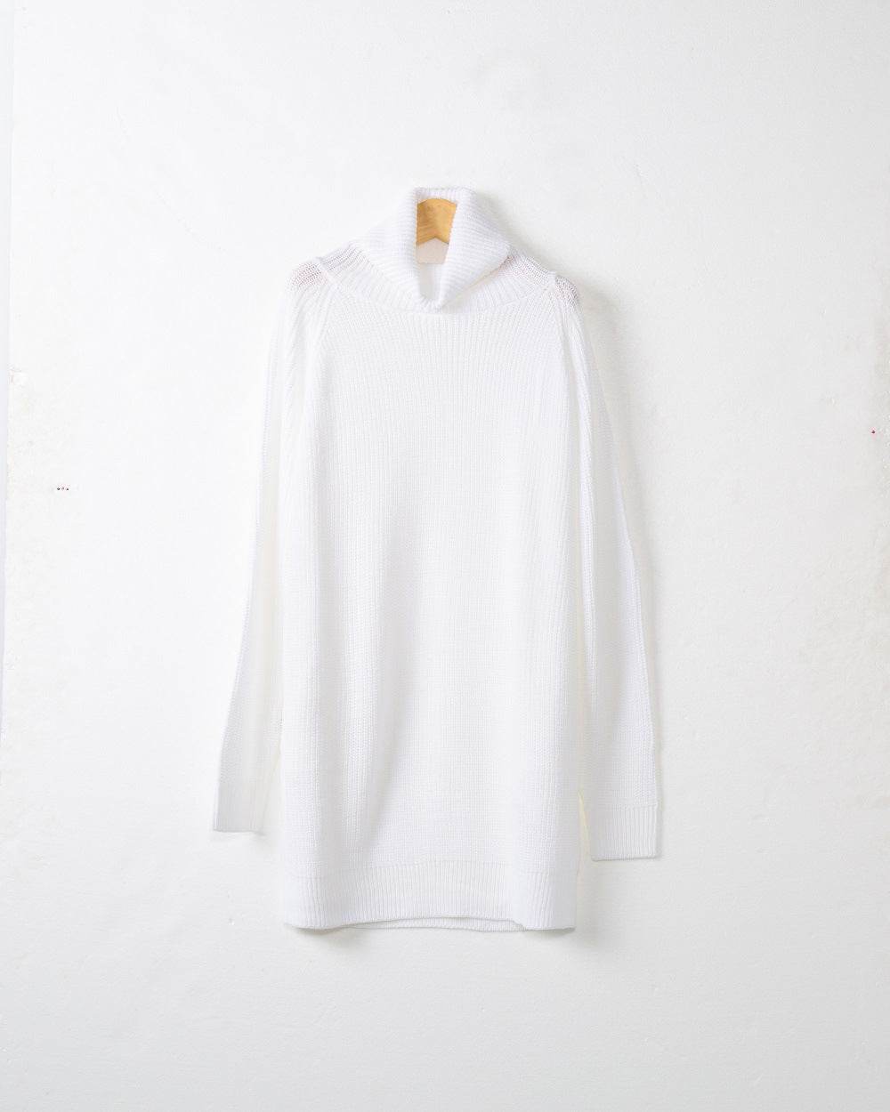 Dames Pull-over à col roulé douillet en tricot doux Chic und Stil