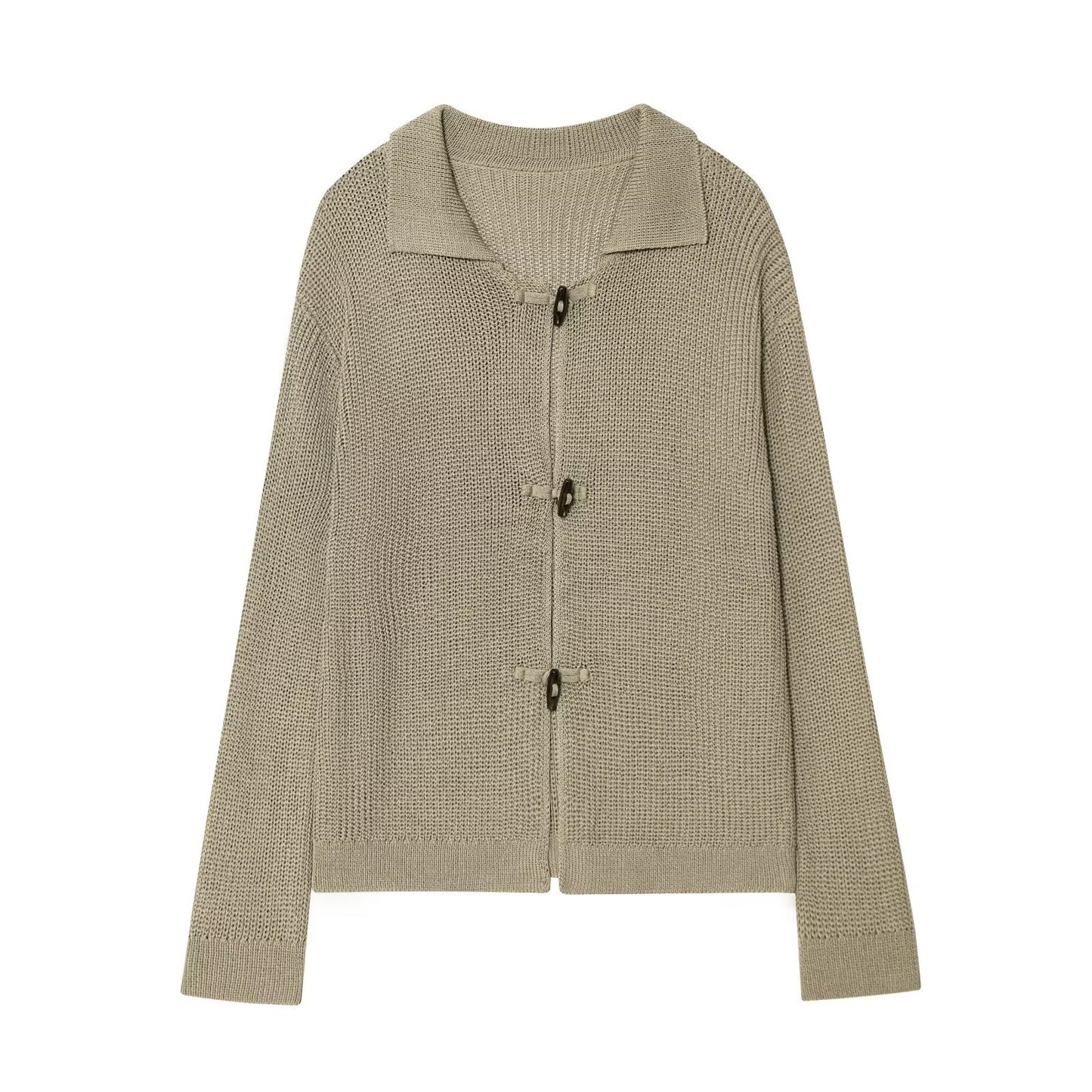 Dame cardigan avec col contrastant et détails de boutons pratiques Chic und Stil