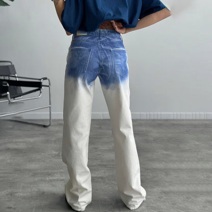 Baggy jeans for ladies with a unique batik design Chic and Style