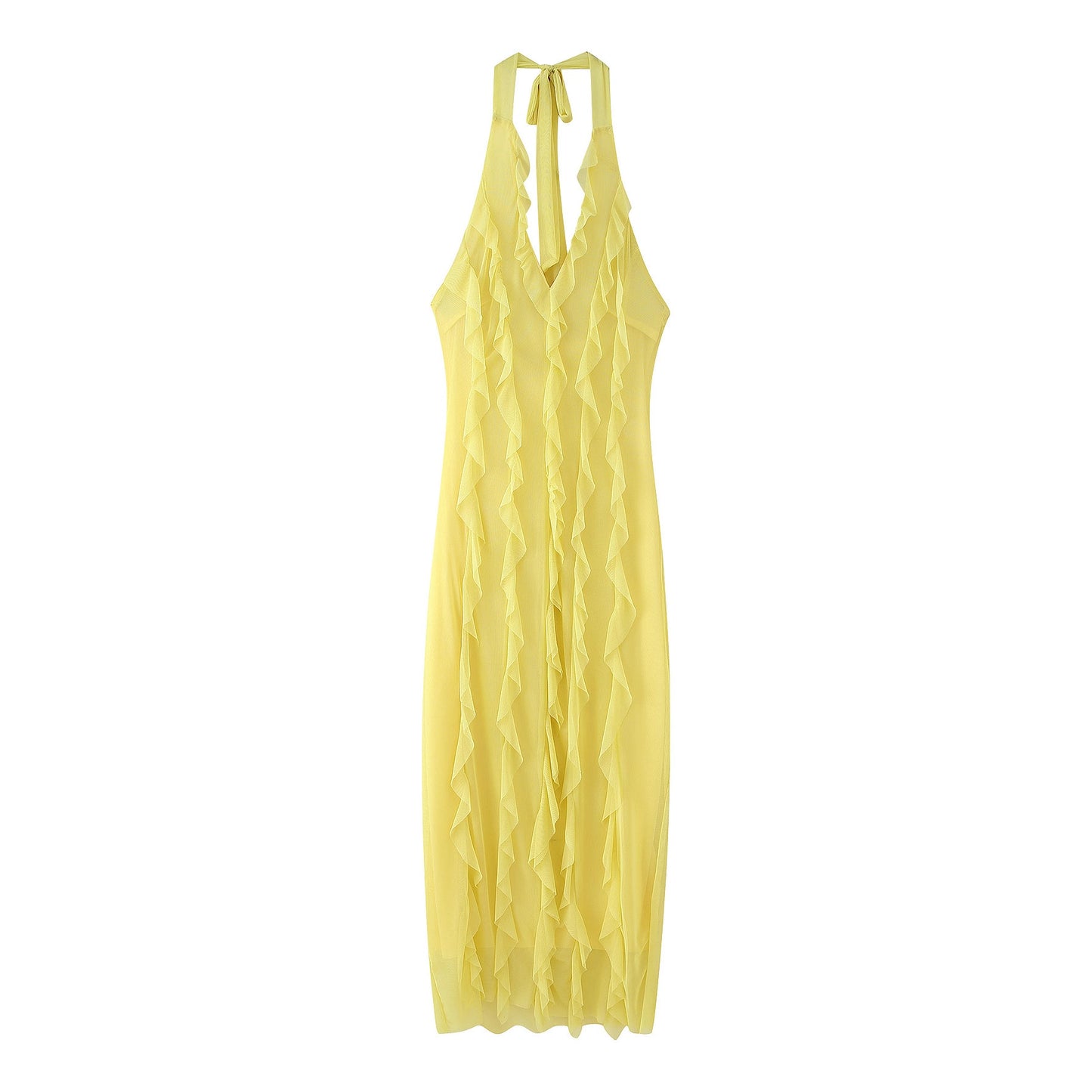 Robe maxi femme avec design volant volumineux Chic und Stil