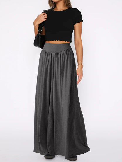Jupe maxi aérienne pour femmes avec coupe ample et taille élastique Chic und Stil