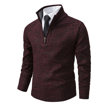 Pull homme avec col montant et zip attrayant Chic und Stil