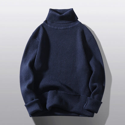 Pull en maille structurée à col roulé confortable pour hommes Chic und Stil
