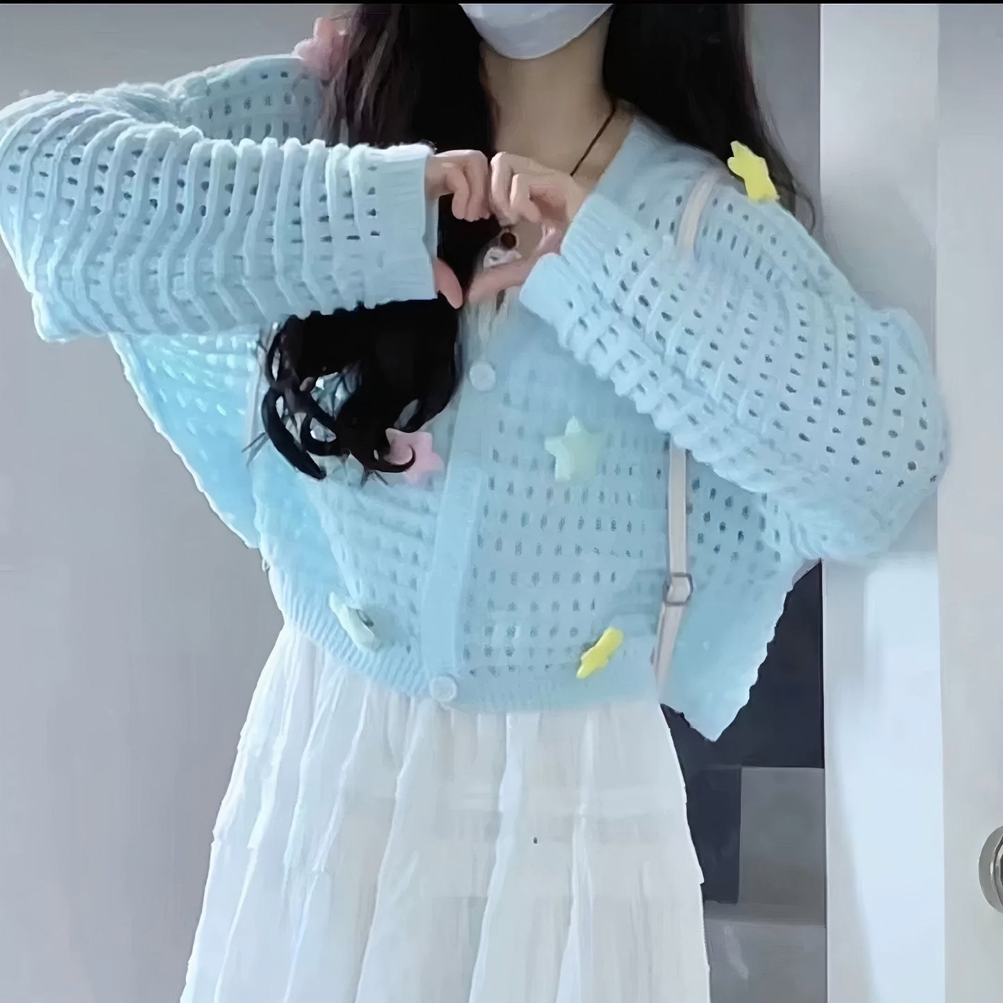 Pull en tricot décontracté pour femmes avec des applications colorées Chic und Stil