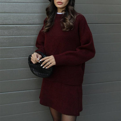Pull en tricot confortable pour femmes avec épaules tombantes et ourlet à la mode Chic und Stil