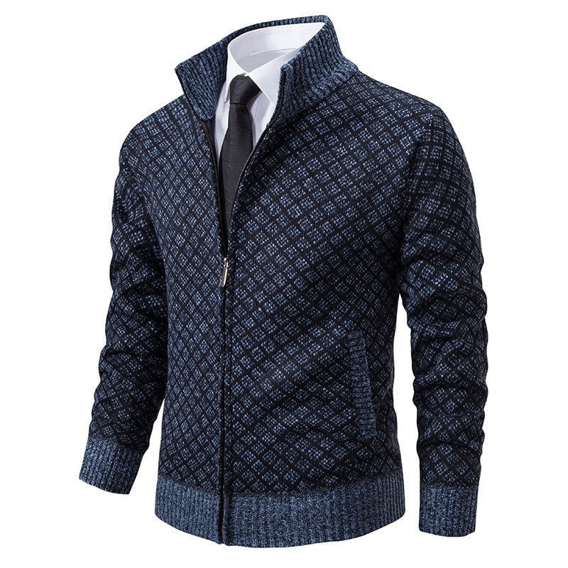 Dames élégant cardigan avec col montant Chic und Stil