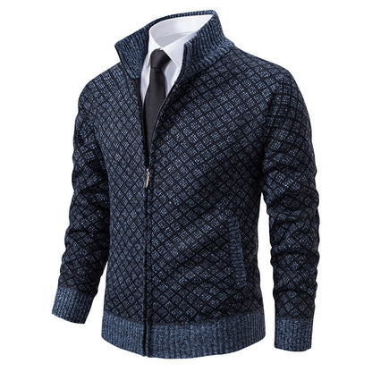 Dames élégant cardigan avec col montant Chic und Stil