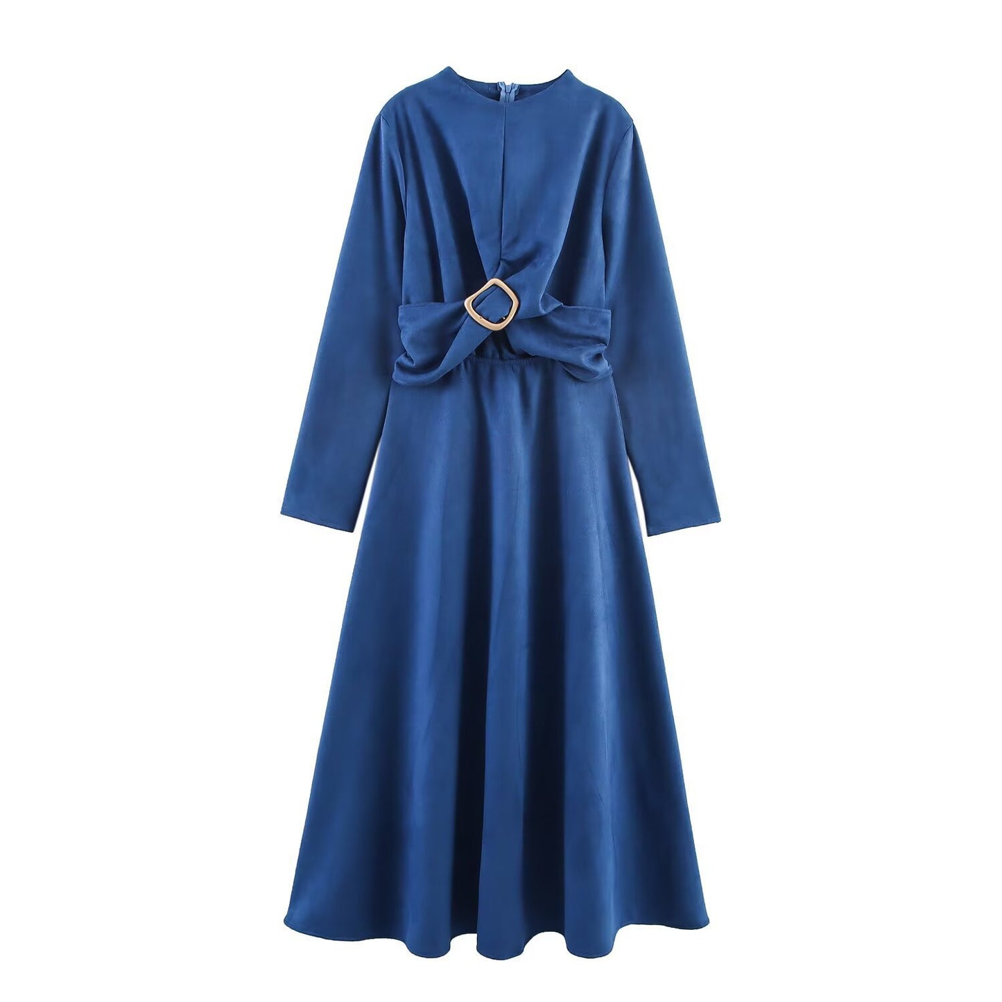 Robe maxi femme avec fente élégante et ceinture décorative Chic und Stil