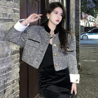 Dame Design-gilet avec col contrastant et boutons de haute qualité Chic und Stil