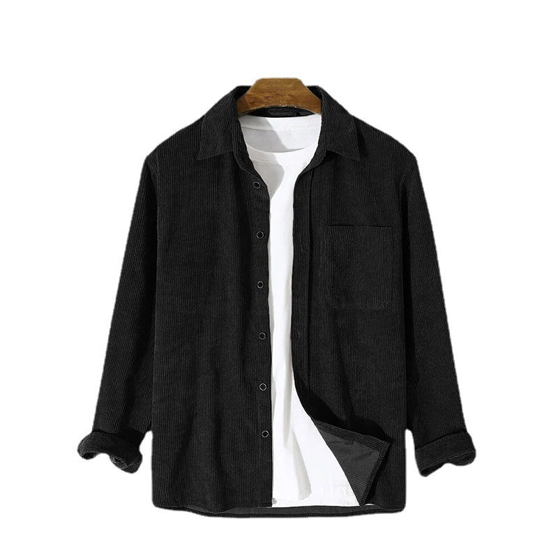 Veste en corduroy pour hommes avec une optique finement structurée et une poche poitrine pratique Chic und Stil