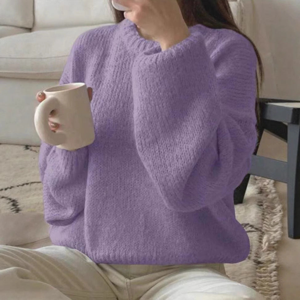Pull en tricot confortable pour femmes avec coupe ample et détails côtelés classiques Chic und Stil