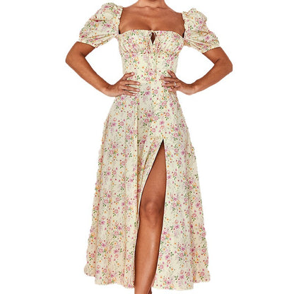 Robe d'été pour femme avec basque et fentes hautes Chic und Stil