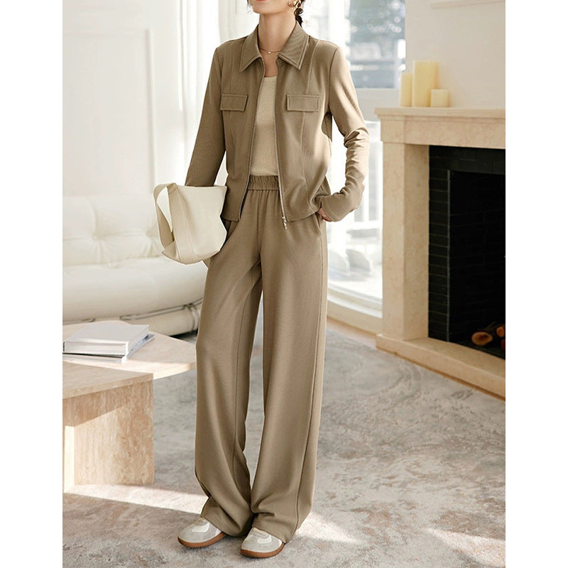 Chic and stylish casual jacket and pants set for women