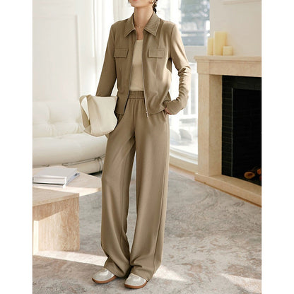 Chic and stylish casual jacket and pants set for women