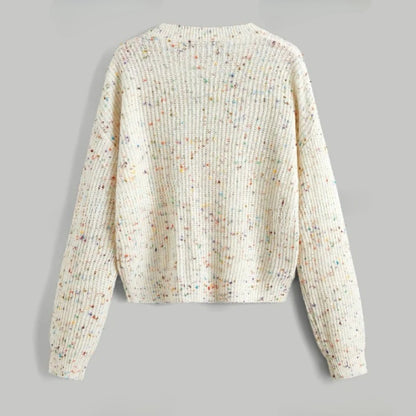 Pull-over à côtes décontracté pour femmes avec accents colorés Chic und Stil