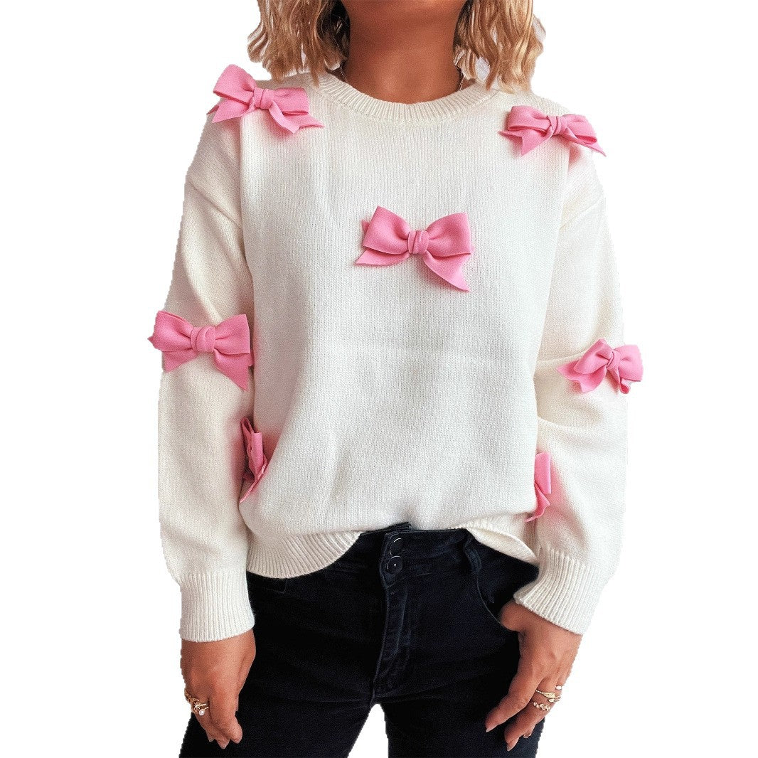 Pull femmes avec des applications de nœuds ludiques Chic und Stil