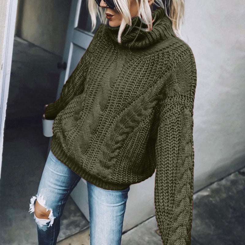 Pull en tricot pour femmes avec col montant Chic und Stil