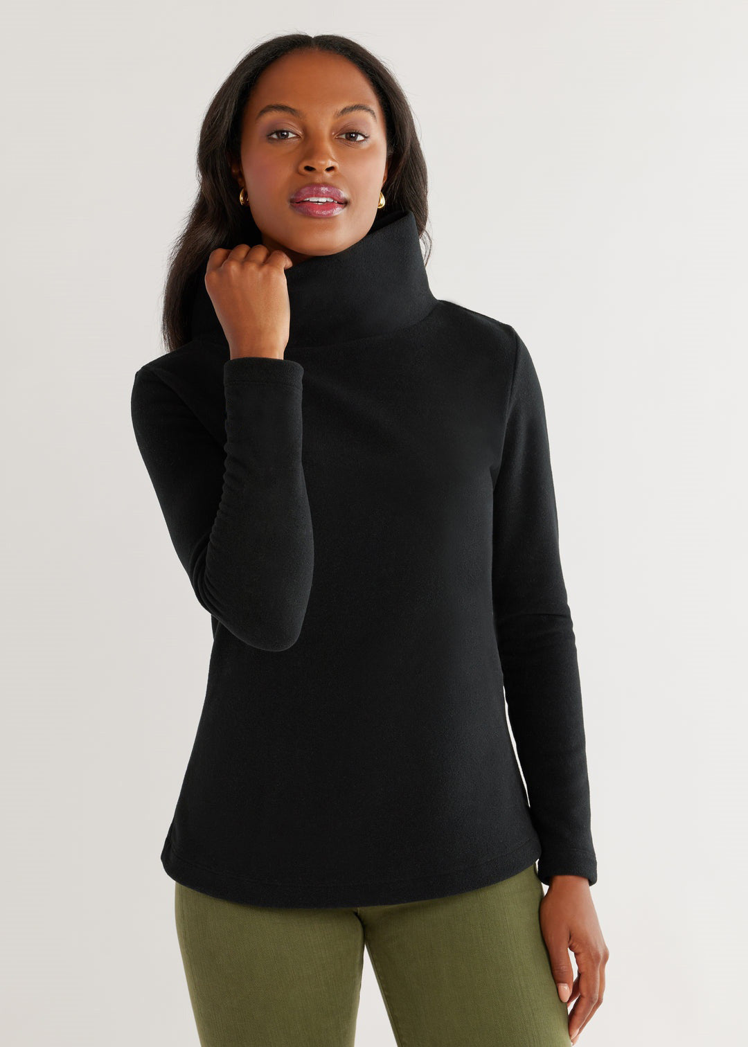 Pull à col roulé en polaire élégant pour femmes Chic und Stil