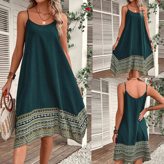 Robe d'été sans manches inspirée du style bohémien Chic und Stil