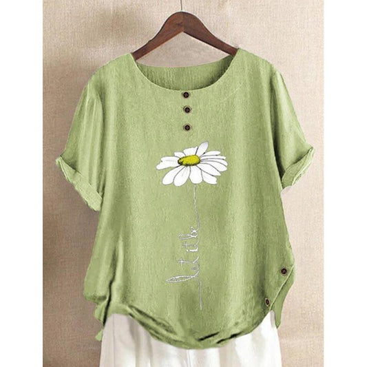 T-shirt brodé de loisirs pour femmes Chic und Stil