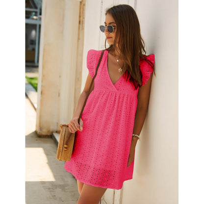 Robe d'été Eyelet Broderie pour femmes Chic und Stil