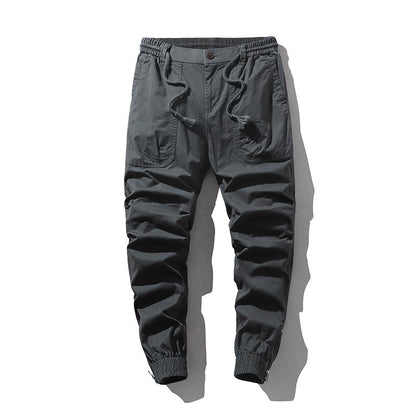 Men's cargo pants with elastic waistband and practical side pockets Chic and Style