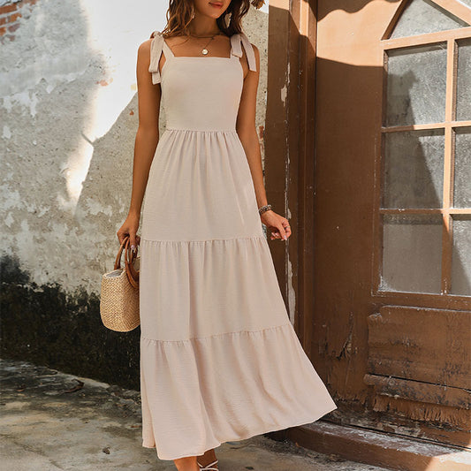 Robe maxi à niveaux pour femmes avec bretelles réglables Chic und Stil