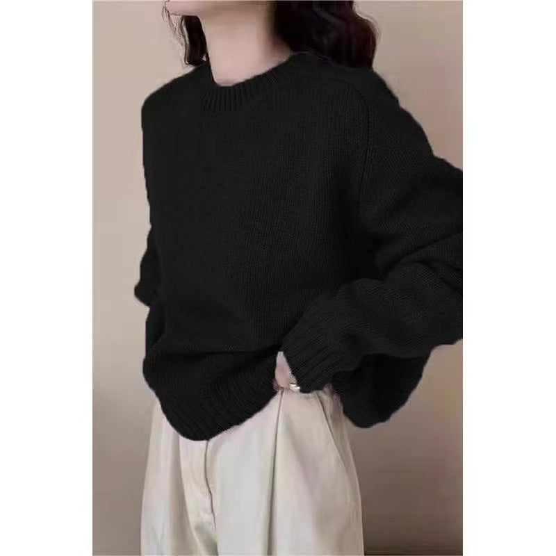Pull en tricot décontracté pour femmes avec col rond et matériau doux Chic und Stil