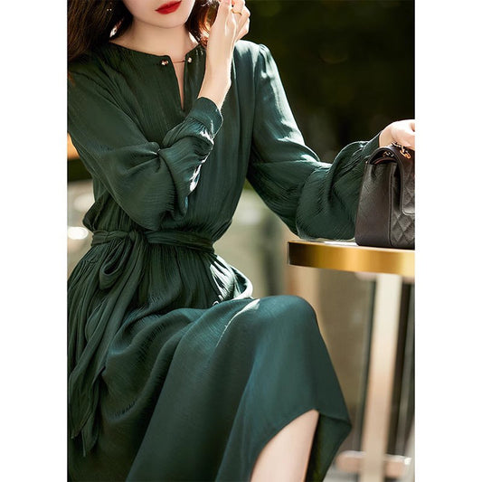 Robe Midi Élégante pour Femmes avec Taille Cintrée Chic und Stil