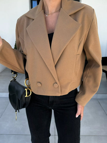 Dames Élégante Slim-Fit Veste Blazer Chic und Stil