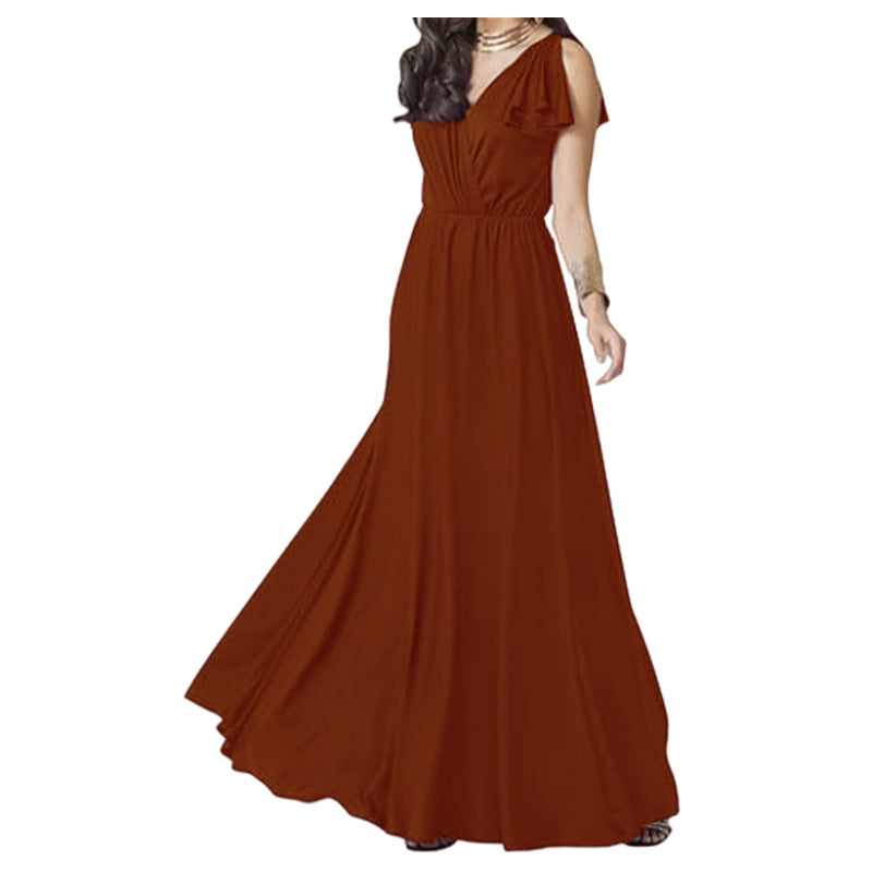 Robe maxi pour femmes avec de jolis volants et une taille élastique Chic und Stil
