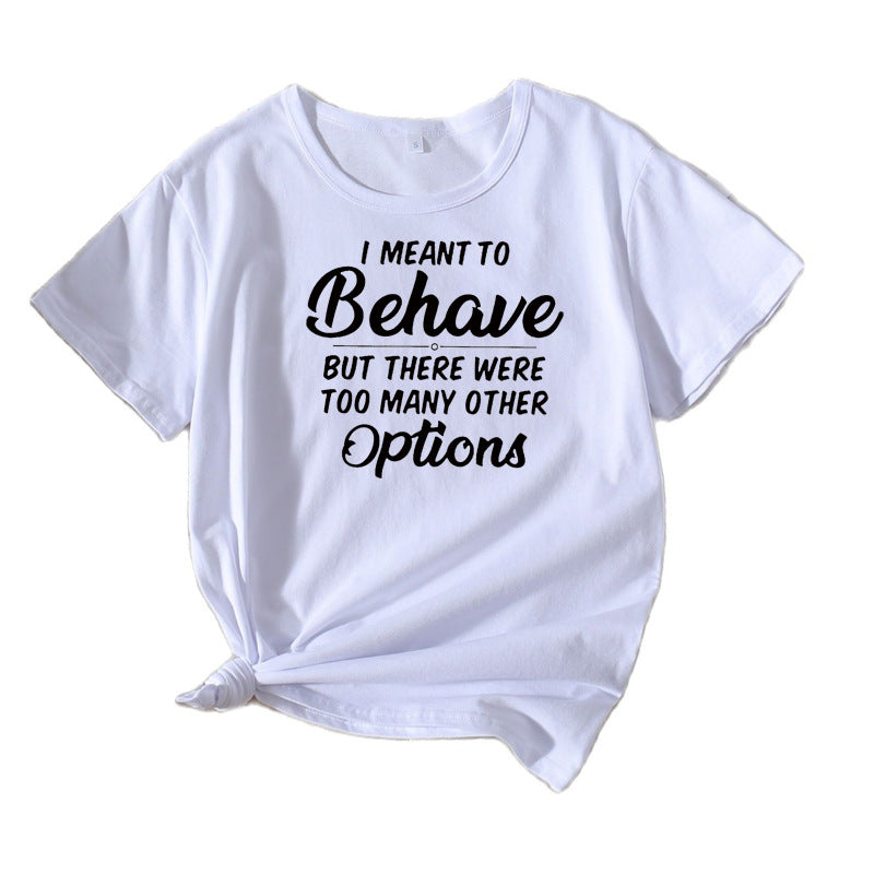 Dames Casual Humor T-Shirt Chic und Stil