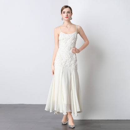 Dames Robe de Soirée Élégante Floral Ornée Chic und Stil