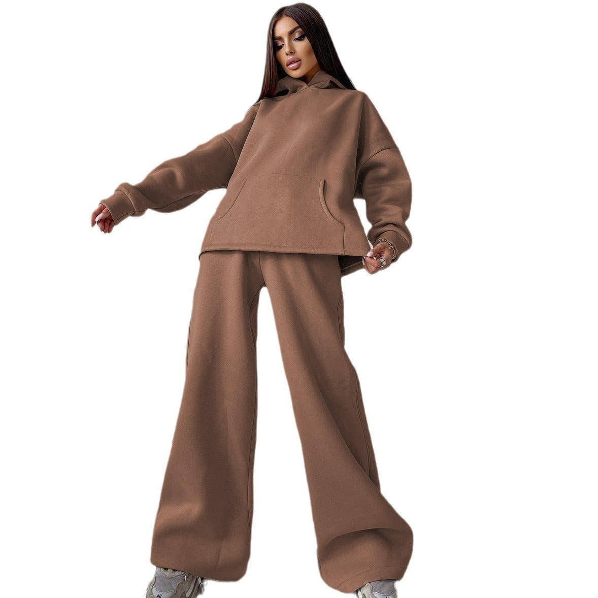 Oversized comfortable hoodie set and loose jogger pants Chic und Stil