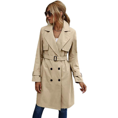 Dames élégant trench-coat avec double rangée de boutons et col chic Chic und Stil